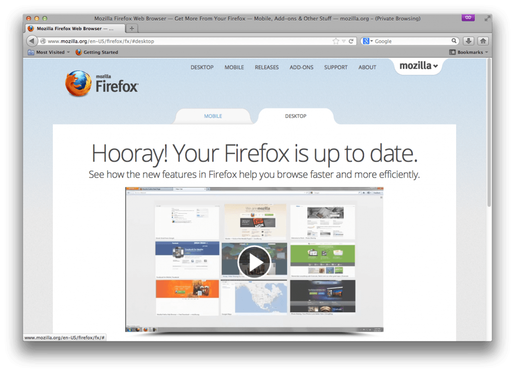 problems with firefox for mac
